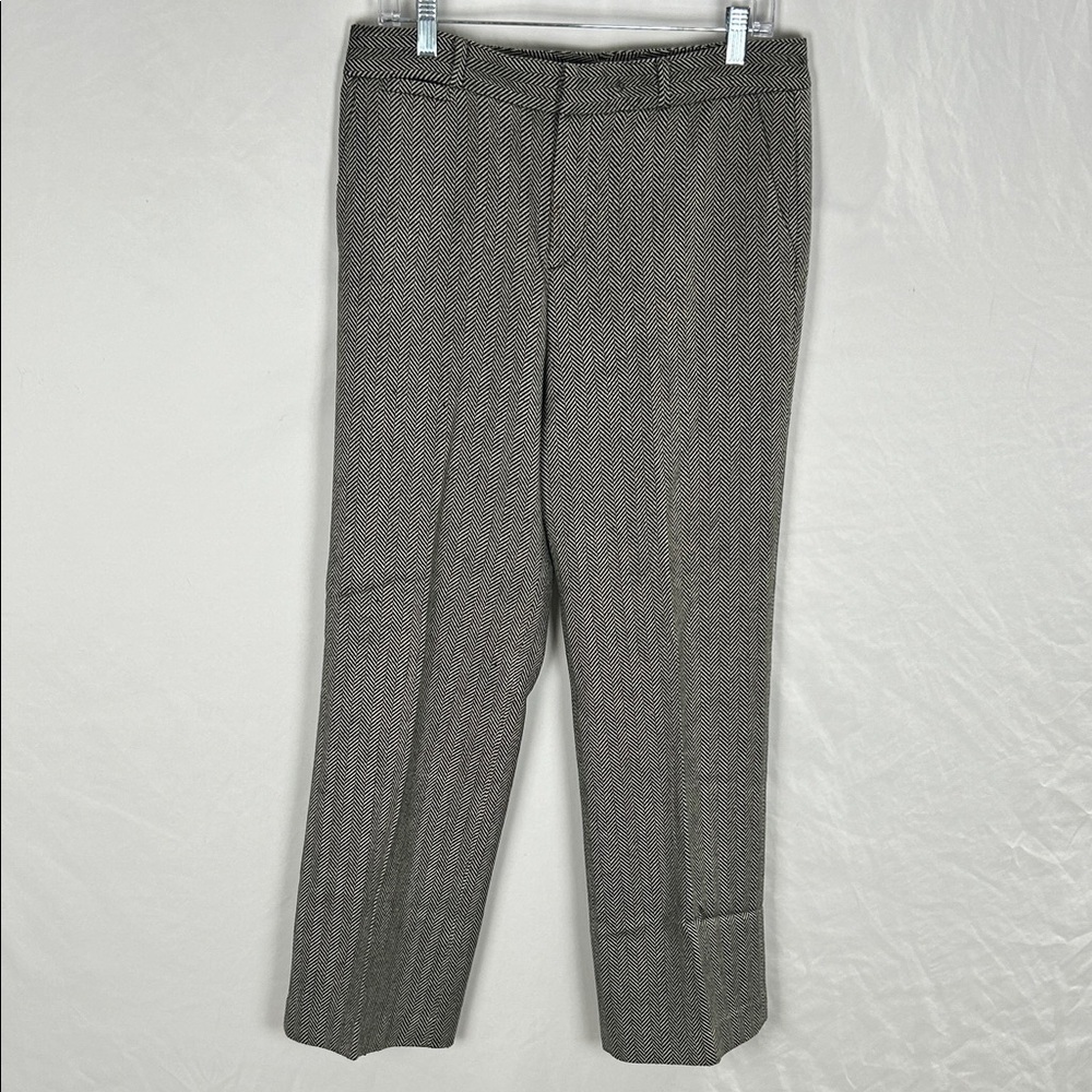Lauren Ralph Lauren Cream and Black Wool Trousers -Size 10p